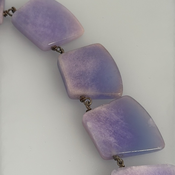 Blue chalcedony Real Stones necklace - Picture 3 of 5